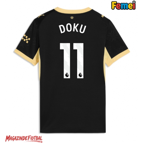 Manchester City Jeremy Doku #11 Tricou Fotbal Replică 2026-27 Femei Deplasare Manchester City Jeremy Doku #11 Tricou Fotbal Replică 2026-27 Femei Deplasare